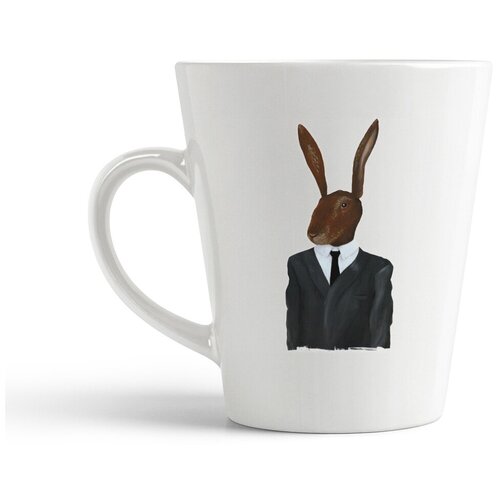 фото Кружка-латте coolpodarok кролик в костюме галстук