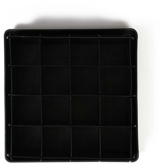 FriendZone Кассета для рассады, 16 ячеек по 130 мл, с поддоном, чёрная - фотография № 2