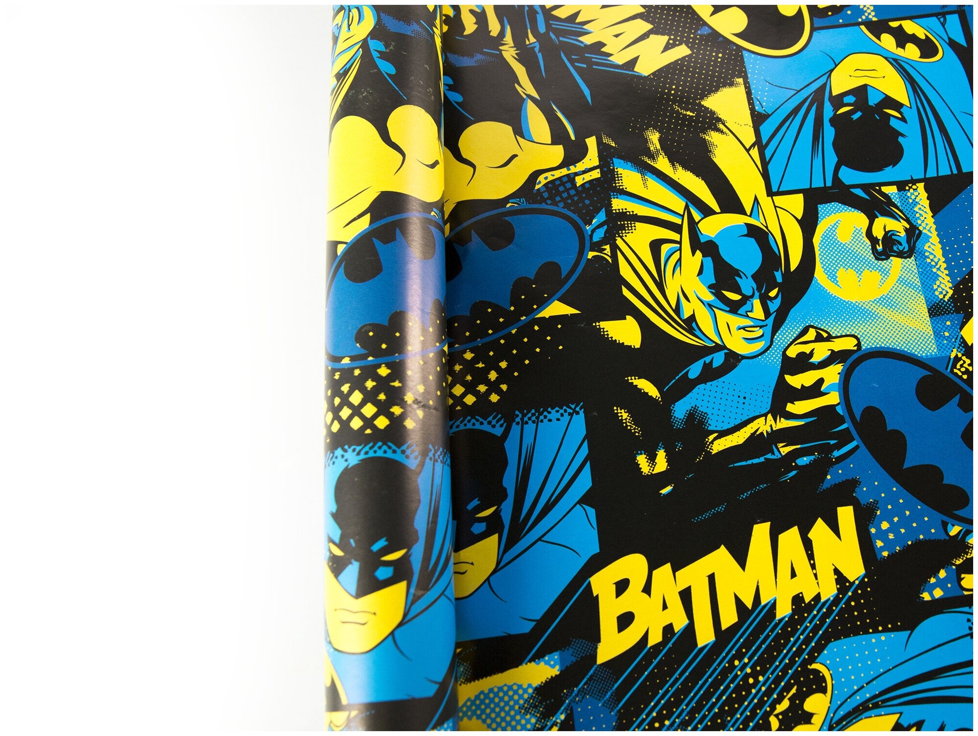 Упаковочная бумага ND Play "Batman", синяя, 690х990 мм, 2 шт в рулоне (283441)
