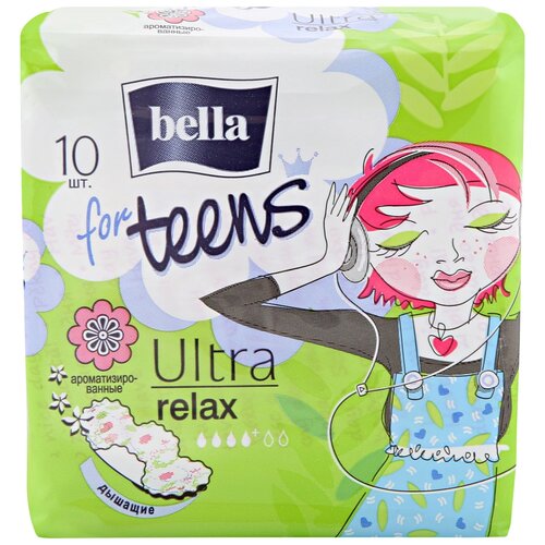 Купить Bella for teens Прокладки гигиенические для подростков relax deo, 10 шт. Впитываемость 4к.