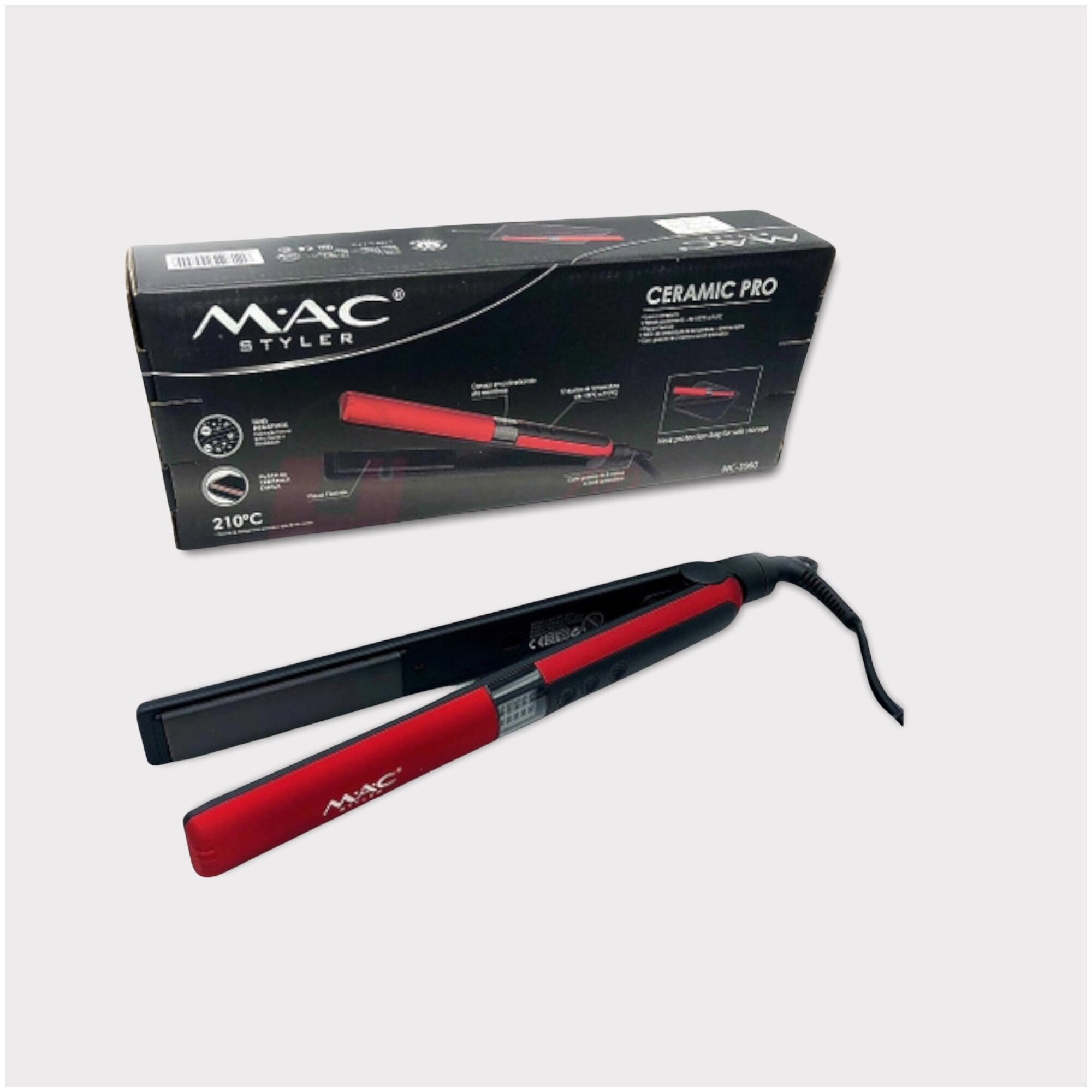 Выпрямитель для волос MC MC-3060 ,красный - фотография № 9