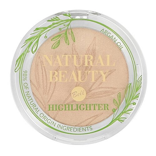 Хайлайтер `BELL` `NATURAL BEAUTY` NATURAL BEAUTY HIGHLIGHTER тон pure light для лица и тела 98% натуральных ингредиентов