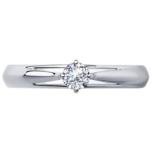 Кольцо Diamant из серебра с фианитом 94-110-01381-1, размер 17.5