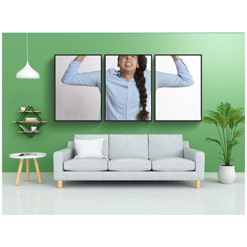 фото Набор модулных постеров для интерьера "псих, разгневанный, сердитый" 60x90 см. в тубусе, без рамки lotsprints