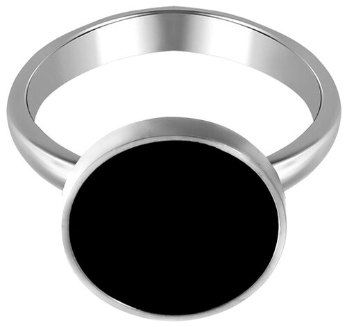 Кольцо Kalinka modern story, эмаль, размер 16, мультиколор, серый