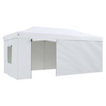 Тент-шатер садовый быстро сборный Helex 4360 3x6х3м полиэстер белый - изображение
