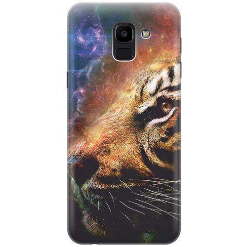 GOSSO Ультратонкий силиконовый чехол-накладка для Samsung Galaxy J6 (2018) с принтом Космический тигр gosso ультратонкий силиконовый чехол накладка для samsung galaxy s9 plus с принтом космический тигр