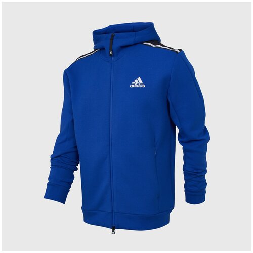 Толстовка adidas, капюшон, размер XL, синий