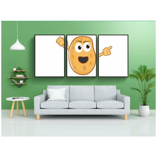 фото Набор модулных постеров для интерьера "логотип, талисман, мультфильм" 60x90 см. в тубусе, без рамки lotsprints