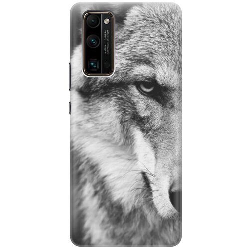 фото Ультратонкий силиконовый чехол-накладка для honor 30 pro+ с принтом "спокойный волк" gosso