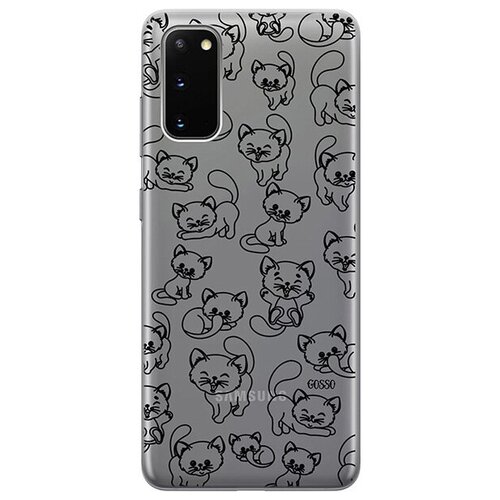 Ультратонкий силиконовый чехол-накладка для Samsung Galaxy S20 с 3D принтом Cute Kitties ультратонкий силиконовый чехол накладка transparent для samsung galaxy note 10 с 3d принтом cute kitties