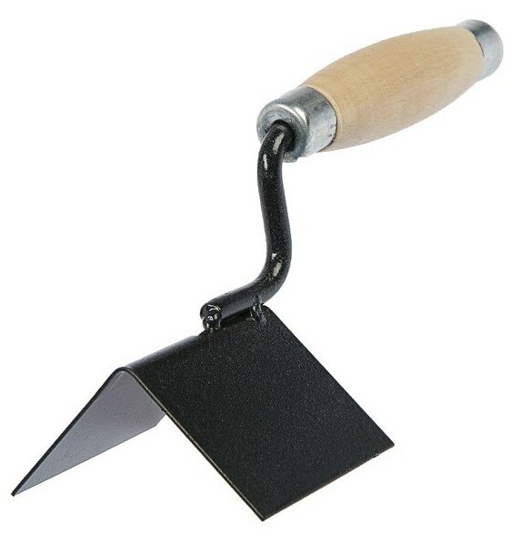 фото Кельма угловая тундра, внешняя, порошковая окраска, деревянная рукоятка, 60 х 60 х 80 мм