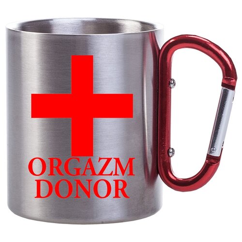 фото Металлическая кружка с карабином orgazm donor drabs