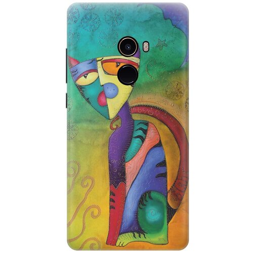 фото Re:pa накладка transparent для xiaomi mi mix 2 с принтом "разноцветный котик"
