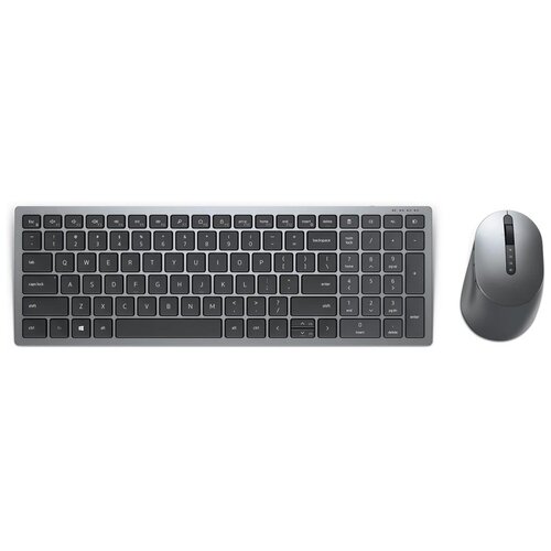 DELL Клавиатура + мышь Dell KM7120W клав:серебристый мышь:серый USB беспроводная Bluetooth/Радио