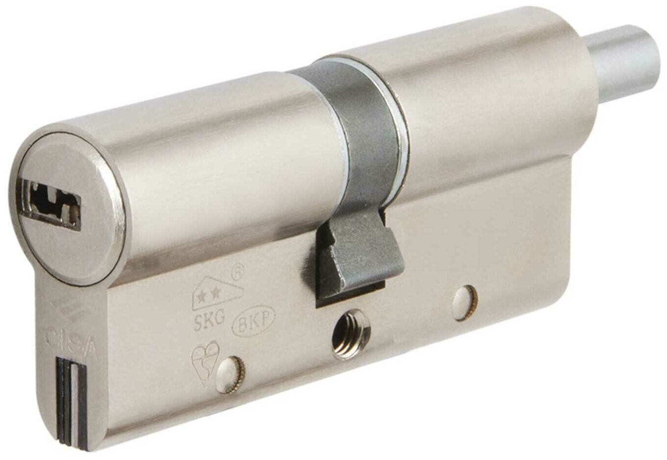Цилиндр CISA AP4 S 75 мм.(45+30В) ключ/вертушка матовый никель