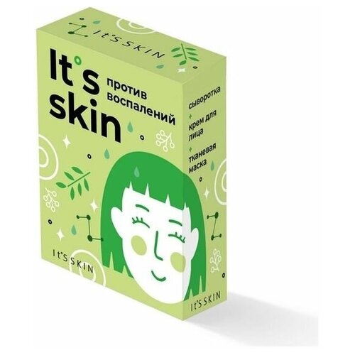 Набор It s Skin Gift Box Its Skin против воспалений, Набор: сыворотка, 30 мл + крем, 50 мл + маска, 18 г