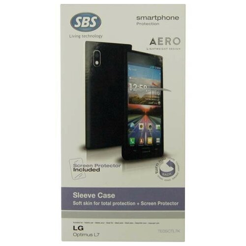 фото Чехол "aero" и пленка защитная для lg optimus l7 (черный) sbs