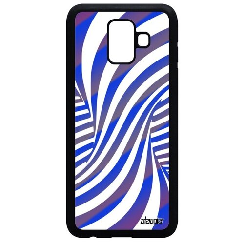 фото Защитный чехол на телефон // galaxy a6 2018 // "иллюзия торнадо" волна круговорот, utaupia, голубой