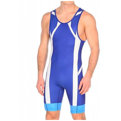 Трико борцовское мужское ASICS 2081A021 0043 WRESTLING SUIT , размер 2XL, синий