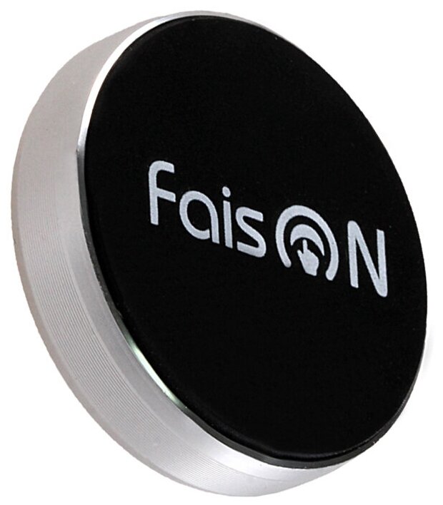 Магнитный держатель для телефона в авто FaisON EH18 Tondo чёрный серебряная вставка