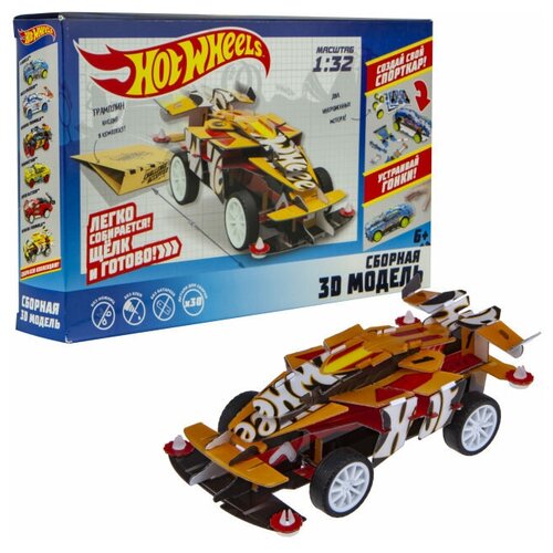 фото Сборная модель hot wheels winning formula, 1 автомобиль, 2 инерц. двигателя, 1/32 t16975