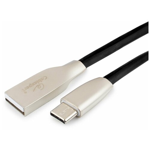 кабель передачи данных usb type c длина 5 м fotokvant ctd 5 a c 3 0 Кабель USB 2.0 Cablexpert CC-G-USBC01Bk-3M, AM/Type-C, серия Gold, длина 3м, черный, блистер