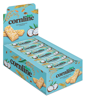 Зерновой батончик Cornline с кокосом, 30 г (упаковка 18 шт.) - фотография № 6