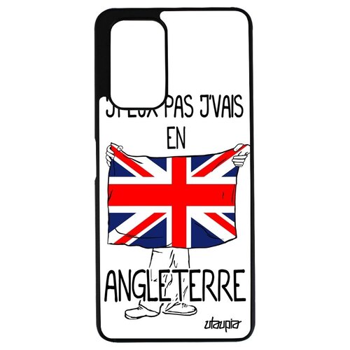 фото Дизайнерский чехол на телефон // xiaomi redmi note 10 pro // "еду в англию" страна надпись, utaupia, белый