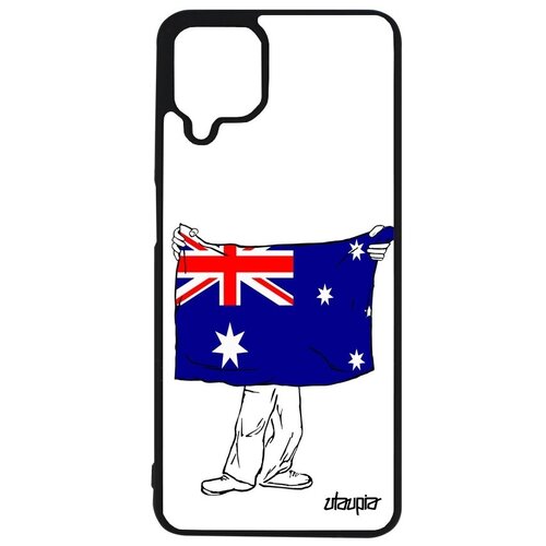 фото Чехол для телефона // samsung galaxy a12 // "флаг австралии с руками" стиль государственный, utaupia, белый