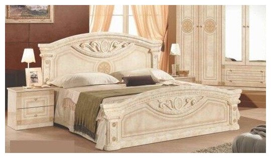Двухспальная кровать Alba Рома 160*200 цвет бежевый