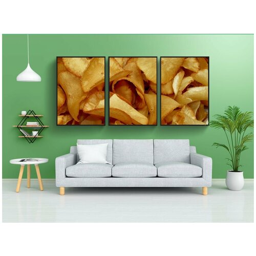 фото Набор модулных постеров для интерьера "маниок, чипсы, еда" 60x90 см. в тубусе, без рамки lotsprints