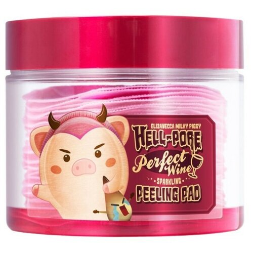 Elizavecca - Пилинг-пэды Milky Piggy Hell-Pore Perfect Wine Sparkling peeling Pad