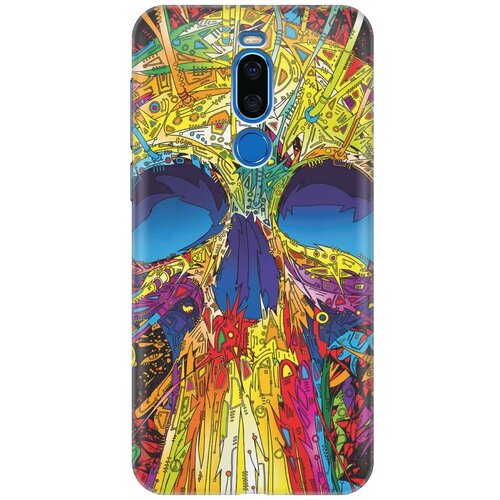 фото Re:paчехол - накладка artcolor для meizu x8 с принтом "череп красок"