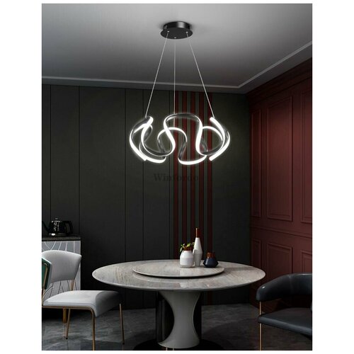 Люстра в современном стиле с пультом управления, потолочный светильник диодный, хайтек, минимализм