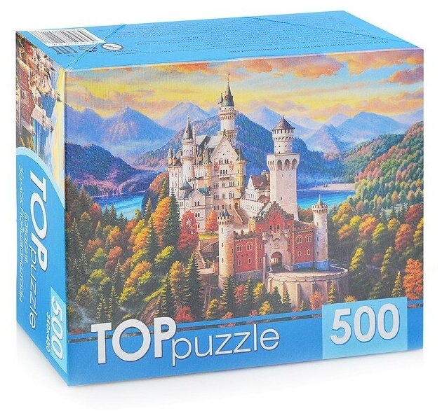 TOPpuzzle-500 "Замок Нойшванштайн" (ХТП500-4226) Рыжий кот - фото №1