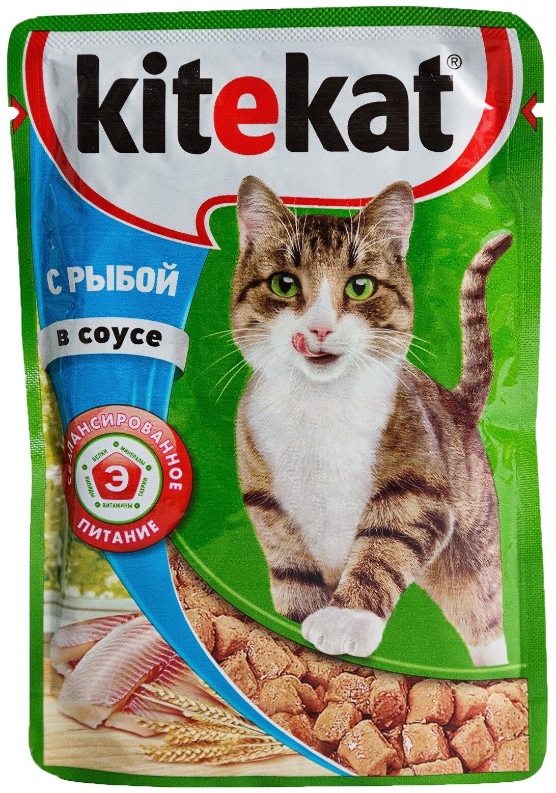 Влажный корм для кошек Kitekat пауч Рыба в Соусе 28 1 - фотография № 3