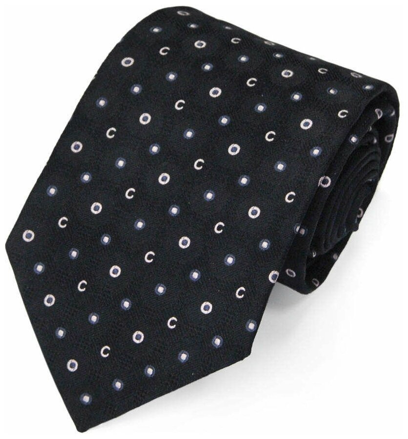 Черный галстук с принтом Celine 838602 