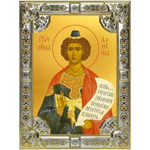 Икона Даниил пророк, 18х24 см, в окладе икона даниил пророк 14х18 см в окладе и киоте