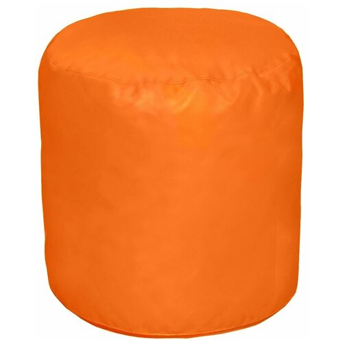 Банкетка Пазитифчик круглая оранжевая (экокожа) 40х40 см