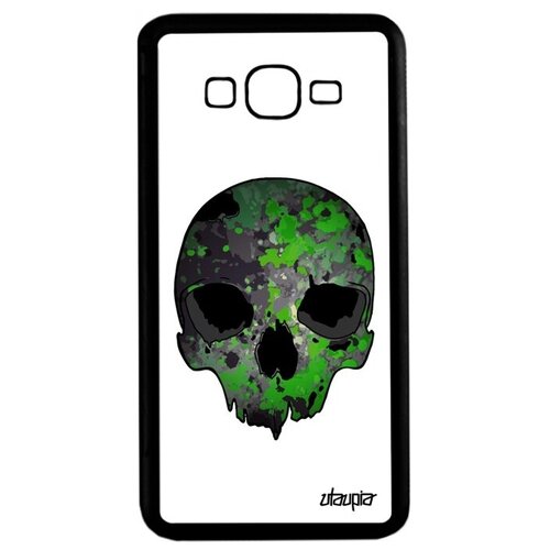 фото Противоударный чехол на телефон // galaxy grand prime // "череп" хэллоуин skull, utaupia, белый