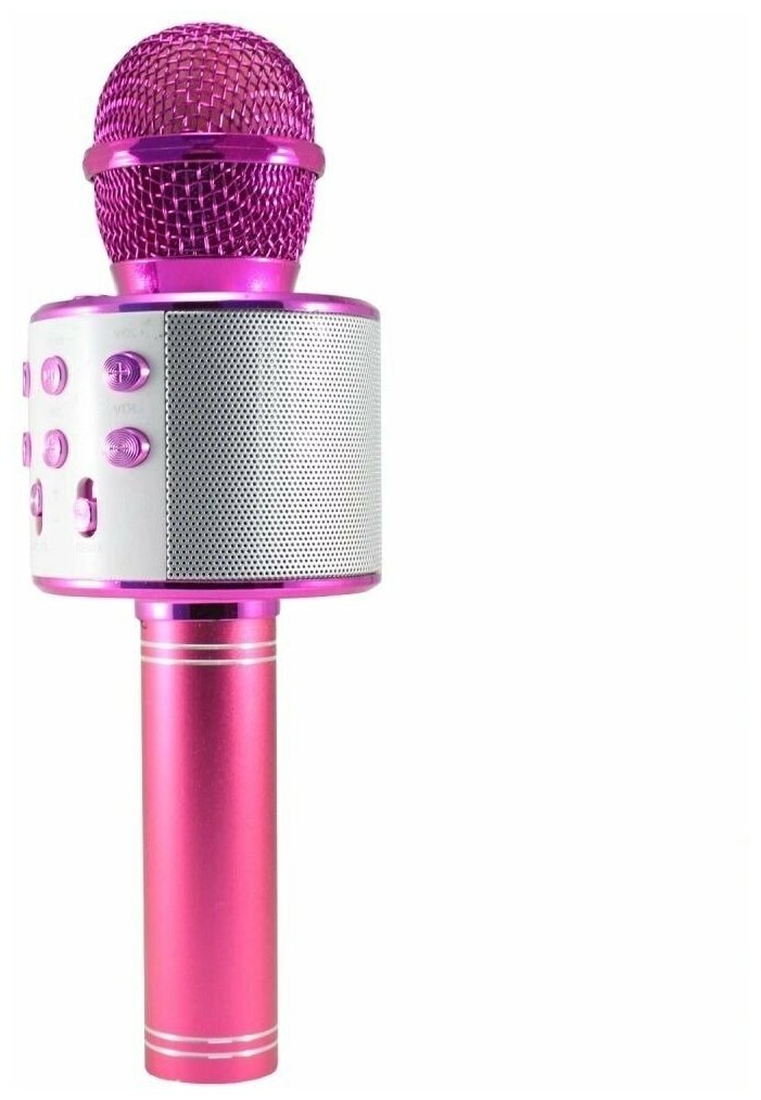 Беспроводной караоке-микрофон WS-858 (розовый)