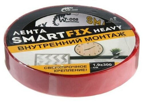 Лента монтажная W-con SmartFix HEAVY прозрачная 1.9х300 см