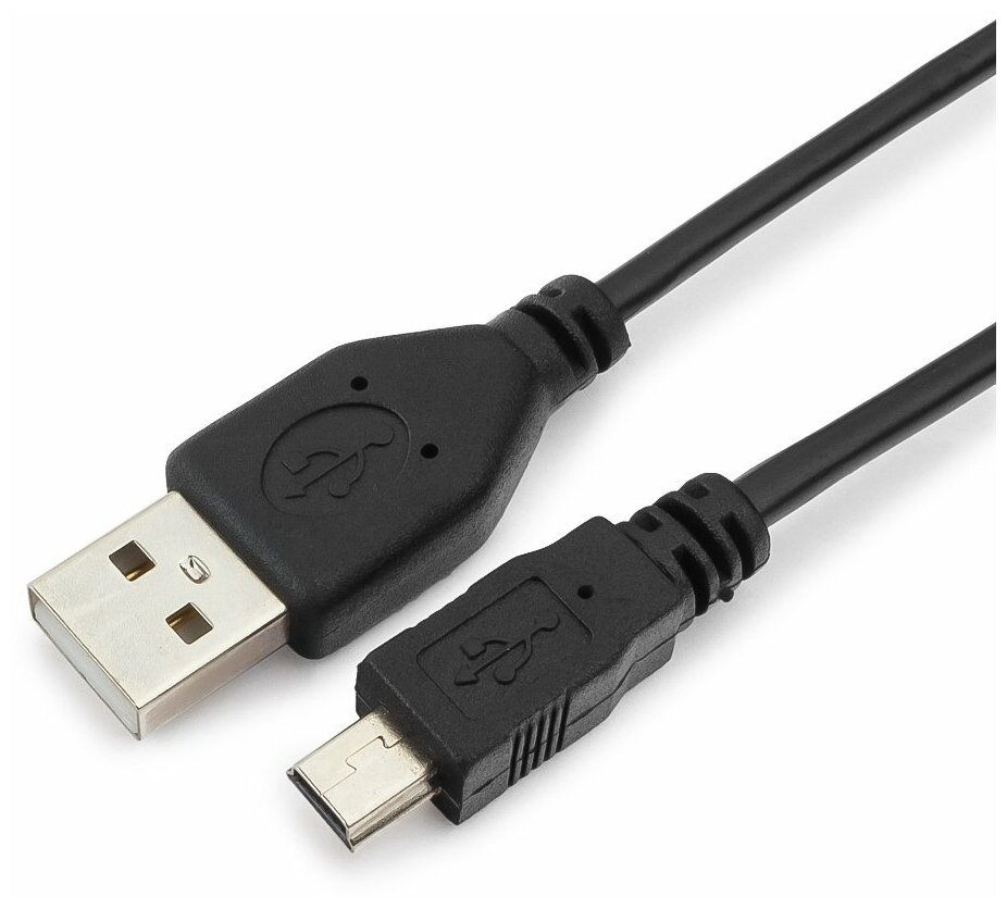 Кабель miniUSB 1.8м Гарнизон круглый GCC-USB2-AM5P-1.8M - фото №2