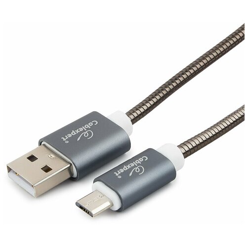 Micro USB кабель Cablexpert CC-G-mUSB02Gy-1M кабель usb 2 0 тип a b micro cablexpert cc g musb02gy 1m 1 0m