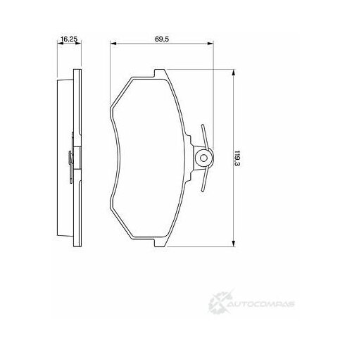 BOSCH 0986466698 колодки тормозные дисковые перед