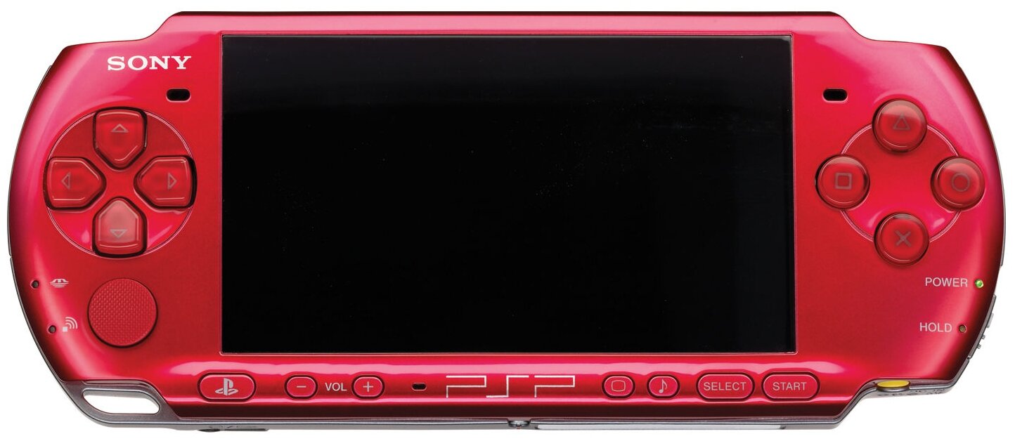 Игровая приставка Sony PlayStation Portable Bright (PSP-3000) SSD, без игр, красный