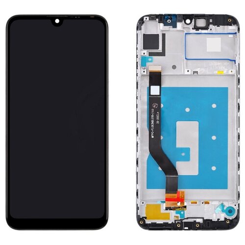 Дисплей (экран) в сборе с тачскрином для Huawei Y7 Prime 2019/Y7 Pro 2019 (DUB-LX1) в рамке черный (Premium LCD)