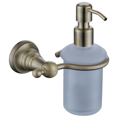 Дозатор для жидкого мыла настенный (стекло) бронза (латунь) (KH-4210)