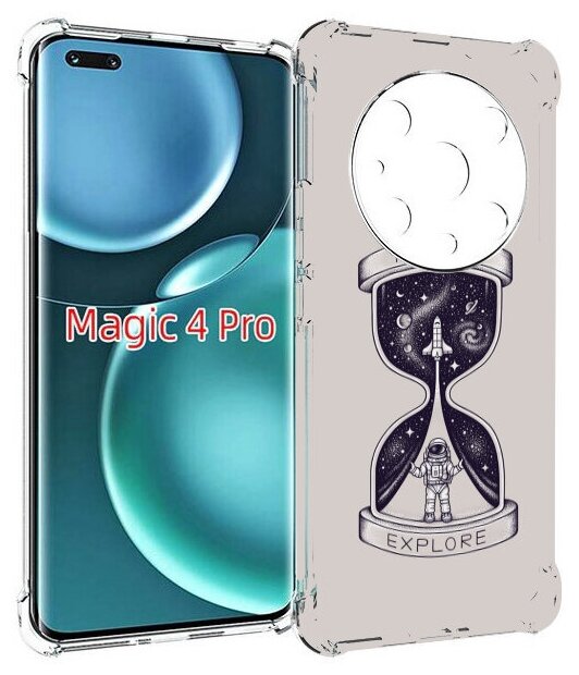 Чехол MyPads песочные-часы-с-космосом для Honor Magic4 Pro / Magic4 Ultimate задняя-панель-накладка-бампер